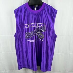 Vintage 2000s Men’s MLB Arizona Diamondbacks Satin Purple Tank Top Size Large